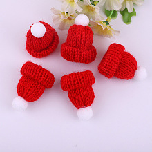 Honeyhandy Polyester Doll Woolen Hat, for Accessories Decorate Doll, Red, 60x43x12.5mm