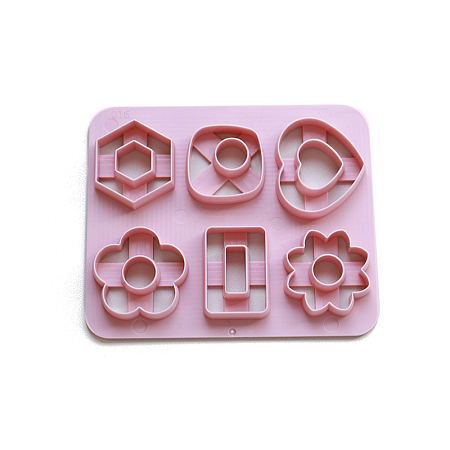 Honeyhandy ABS Plastic Plasticine Tools, Clay Dough Cutters, Moulds, Modelling Tools, Modeling Clay Toys for Children, Hexagon/Heart, Flower, 12x10cm