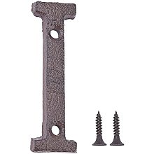 GORGECRAFT 2PCS Cast Iron Door Letter 2.95 Inch Rustic Metal Home Address Letters Mailbox Numbers with Matching Screws, Letter I