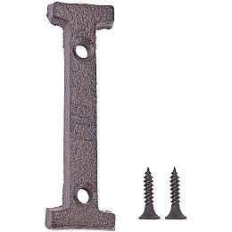 GORGECRAFT 2PCS Cast Iron Door Letter 2.95 Inch Rustic Metal Home Address Letters Mailbox Numbers with Matching Screws, Letter I