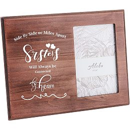 FINGERINSPIRE 10x8inches/25X20cm Sister Gifts Photo Picture Frame Long Distance Relationships and Bestie Gifts for Women - Side by Side or Miles Apart Sisters Will Always be Connected by Heart