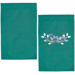 GORGECRAFT 2 Pieces Green Blank Garden Flags,Solid Garden Flag for DIY Yard Flags for Patio Garden Yard Outdoor Home Decorations