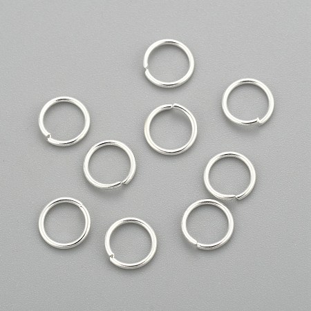 Honeyhandy 304 Stainless Steel Jump Rings, Open Jump Rings, Silver, 21 Gauge, 6x0.7mm, Inner Diameter: 4.5mm