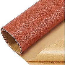 BENECREAT 12x24 Inches(30x60cm) Adhesive Leather Repair Patch for Sofa Couch Car Seat Furniture - RedBrown, 0.8mm Thick