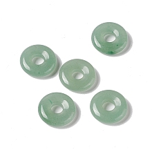 Honeyhandy Natural Green Aventurine Pendants, Donut/Pi Disc Charm Charm, 20x5~7mm, Hole: 6mm