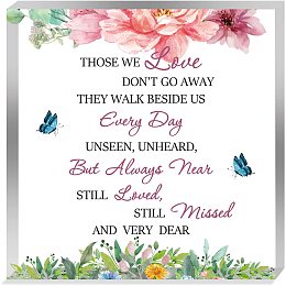 CREATCABIN Sympathy Gift Remembrance Memorial Gift Those We Love Don't Go Away Acrylic Bereavement Gifts Loss of Loved One Condolence Sentimental Home Table Decorations for Friends Women 4 x 4 Inch