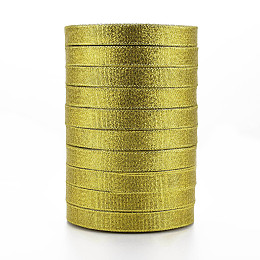 OLYCRAFT Glitter Metallic Ribbon, Sparkle Ribbon, Olive, 1/2 inch(12~13mm), about 25yards/roll, 10rolls/group