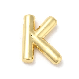 Honeyhandy Eco-Friendly Rack Plating Brass Pendants, Long-Lasting Plated, Lead Free & Cadmium Free, Real 18K Gold Plated, Letter Charm, Letter K, 21~23x13~26x4.5~5.5mm, Hole: 2.5~3.5x1.5~2mm