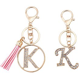 ARRICRAFT 2 Style Letter Keychain Tassel Pendant