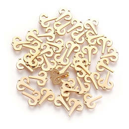 Honeyhandy 304 Stainless Steel Charms, Constellation/Zodiac Sign, Real 18K Gold Plated, Aries, 9.5x8x1mm, Hole: 0.8mm