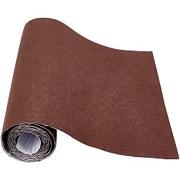 BENECREAT 15.7x78.7"(40cmx2m) Self-Adhesive Felt Fabric Dark Brown Shelf Liner for DIY Costume Making and Jewelry Drawer Box Fabric Stick, 1mm Thick