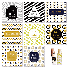 CRASPIRE 80PCS Labels for Lip Balm Tubes Geometric Theme Natural Lip Balm Labels Stickers 100% Natural Design Self-adhesive Stickers for Lip Balm Containers Cosmetics Lipsticks(5cm/2inch)