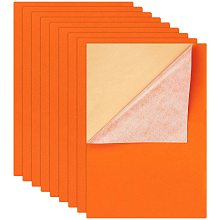 BENECREAT 12PCS Velvet (Dark Orange) Fabric Sticky Back Adhesive Felt Sheet11.5"x15.5", Self-Adhesive, Durable and Water Resistant, Multi-purpose, Ideal for Art and Craft Making