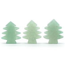 Honeyhandy Natural Green Aventurine Home Diaplay Decorations, Christmas Tree, 40~42x32~35x5~8mm