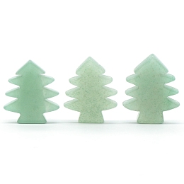 Honeyhandy Natural Green Aventurine Home Diaplay Decorations, Christmas Tree, 40~42x32~35x5~8mm