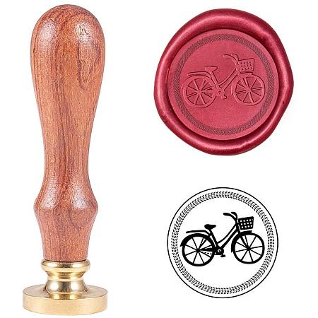 PH PandaHall Wax Seal Stamp, Vintage Retro Bicycle Sealing Stamp for Embellishment of Envelopes, Party Invitation, Wine Packages, Gift Packing, Greeting Cards