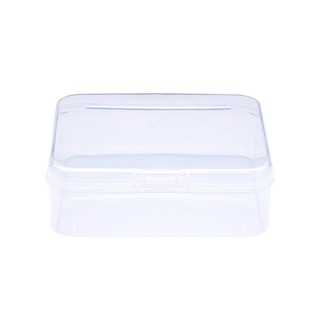 Honeyhandy Square Plastic Bead Storage Containers, Clear, 7.4x7.3x2.5cm