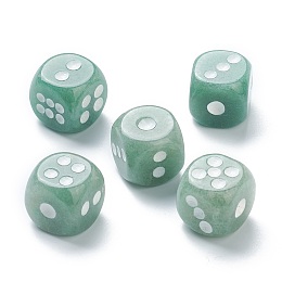 Honeyhandy Natural Green Aventurine Cabochons, Dice, 15x15x15mm