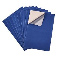 BENECREAT 20PCS Velvet (MarineBlue) Fabric Sticky Back Adhesive Back Sheets, A4 Sheet (8.3" x 11.8"), Self-Adhesive, Durable and Water Resistant, Multi-Purpose, Ideal for Art and Craft Making
