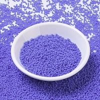 MIYUKI Round Rocailles Beads, Japanese Seed Beads, 11/0, (RR417L) Opaque Periwinkle, 2x1.3mm, Hole: 0.8mm, about 1111pcs/10g