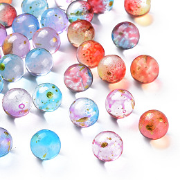 Arricraft Transparent Acrylic Beads, No Hole, Round, Mixed Color, 8mm, about 1600pcs/500g