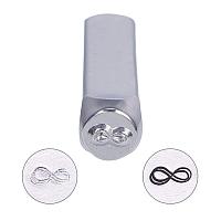 BENECREAT 6mm 1/4" Infinity Design Stamps, Metal Punch Stamp Stamping Tool - Electroplated Hard Carbon Steel Tools to Stamp/Punch Metal, Jewelry, Leather, Wood