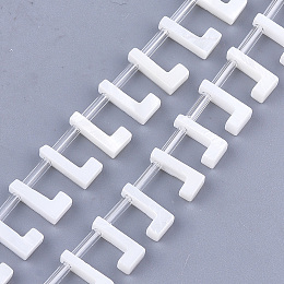 ARRICRAFT Freshwater Shell Beads, Top Drilled Beads, Letter.L, 10x5x3mm, Hole: 0.8mm