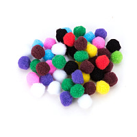 PandaHall Elite 20mm Multicolor Assorted Pom Poms Balls About 500pcs for DIY Doll Craft Party Decoration