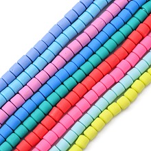 Honeyhandy Handmade Polymer Clay Beads Strands, for DIY Jewelry Crafts Supplies, Column, Mixed Color, 6.5x6mm, Hole: 1.2mm, about 61pcs/strand, 15.75 inch(40cm)