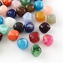 Arricraft Bicone Imitation Gemstone Acrylic Beads, Mixed Color, 18x19x17mm, Hole: 2mm, about 170pcs/500g