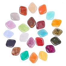 ARRICRAFT 50pcs Mixed Rhombus Imitation Gemstone Acrylic Beads for Jewelry Making