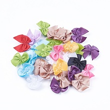 Honeyhandy Handmade Woven Costume Accessories, Bowknot & Hair Bows, Mixed Color, 25~35x30~35x2~3mm