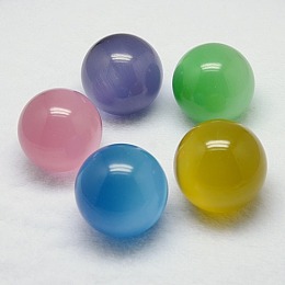 Honeyhandy Cat Eye Display Decoration, Sphere Ball Beads for Home Decoration, Mixed Color, 40mm