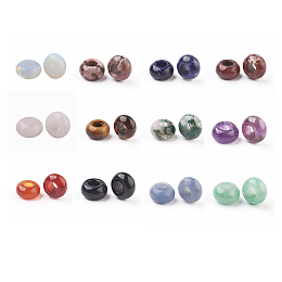 Honeyhandy Natural & Synthetic Gemstone European Beads, Large Hole Beads, Rondelle, 14x7~8mm, Hole: 6mm