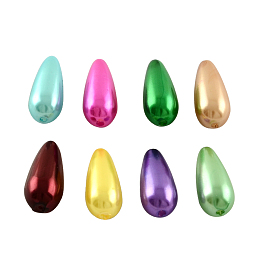 Honeyhandy ABS Plastic Imitation Pearl Teardrop Beads, Mixed Color, 22.5x12mm, Hole: 2mm, about 317pcs/500g