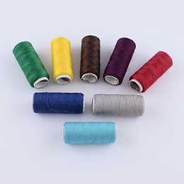 Honeyhandy 402 Polyester Sewing Thread Cords for Cloth or DIY Craft, Mixed Color, 0.1mm, about 120m/roll, 10rolls/bag