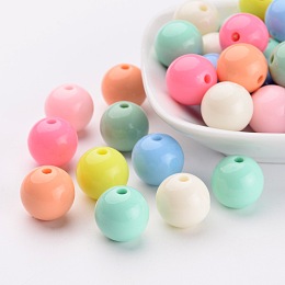 ARRICRAFT 14mm Multicolor Solid Chunky Bubblegum Acrylic Ball Beads for Jewelry Making