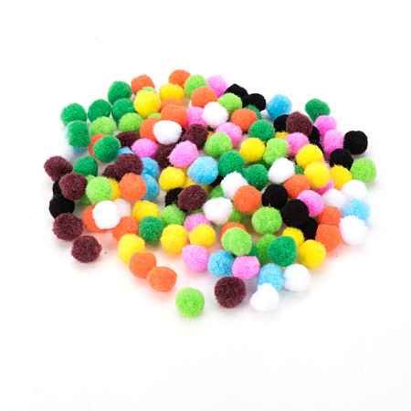 PandaHall Elite 15mm Multicolor Assorted Pom Poms Balls for DIY Doll Craft Party Decoration, about 1000pcs/bag