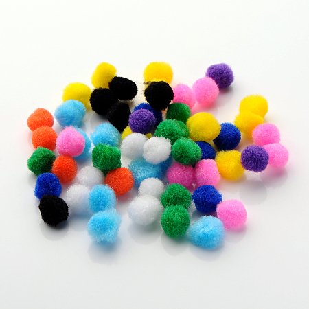Honeyhandy DIY Doll Craft Pom Pom Yarn Pom Pom Balls, Mixed Color, 20mm, about 500pcs/bag