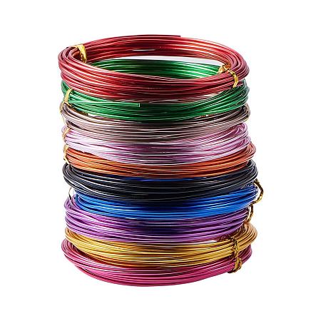 ARRICRAFT 10 Rolls Aluminum Craft Wire 12 Gauge Flexible Artistic Floral Colored Jewelry Beading Wire for DIY Jewelry Craft Making Each Roll 16 Feet