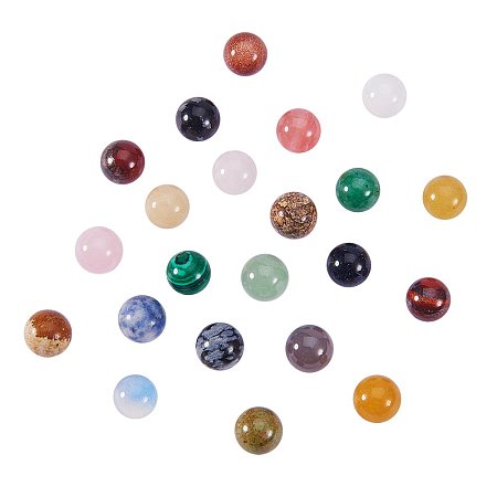 NBEADS 100 PCS Random Mixed Color No Hole Undrilled Natural Gemstone Beads, Synthetic Loose Beads Stone Charms for DIY Jewelry Making