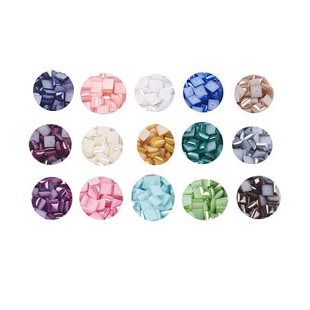 ABS Plastic Imitation Pearl Cabochons, Square, Mixed Color, 6x10x4mm; about 5000pcs/bag