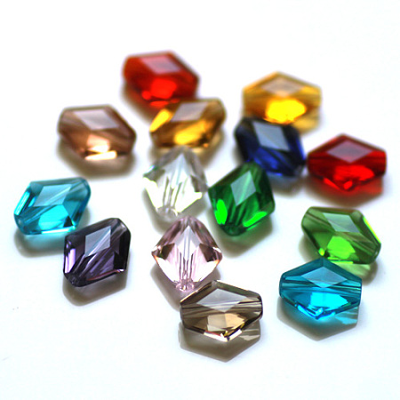 Honeyhandy Imitation Austrian Crystal Beads, Grade AAA, Faceted, Bicone, Mixed Color, 14x12x6mm, Hole: 0.9~1mm