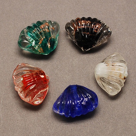 Nbeads Handmade Lampwork Beads, Mixed Color, 17x23x11mm, Hole: 2mm