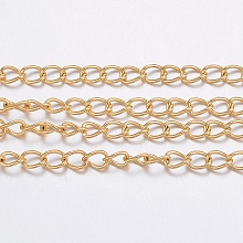 Honeyhandy Ion Plating(IP) 304 Stainless Steel Curb Chains, for Jewelry Making, Soldered, Golden, 3.5x2.5x0.5mm