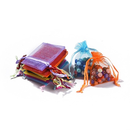 Honeyhandy Organza Bags Mix, Assorted Colors, about 7x5.5cm