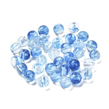 Imitation Jade Acrylic Beads, Round, Royal Blue, 8mm, Hole: 1.8mm, about 1886pcs/500g