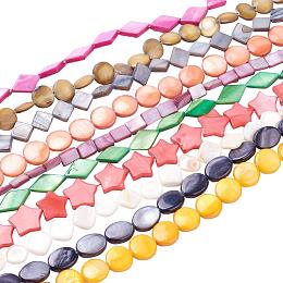Arricraft 20 Stands 520pcs Mixed Shape Freshwater Shell Beads Strands Seashells Gemstone Beads for Necklace, Bracelet, Jewelry Making, Home and Wedding Decor (15")