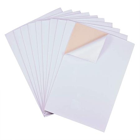 BENECREAT 20PCS Velvet (White) Fabric Sticky Back Adhesive Back Sheets, A4 Sheet (8.3