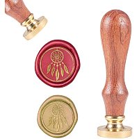 CRASPIRE Wax Seal Stamp, Vintage Wax Sealing Stamps Dream Catcher Retro Wood Stamp Removable Brass Head 25mm for Wedding Envelopes Invitations Embellishment Bottle Decoration Gift Packing